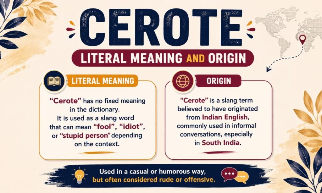 Cerote Literal Meaning and Origin