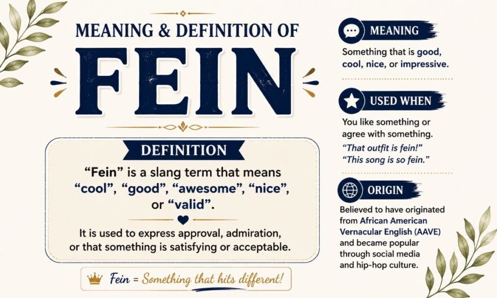 Meaning & Definition of Fein