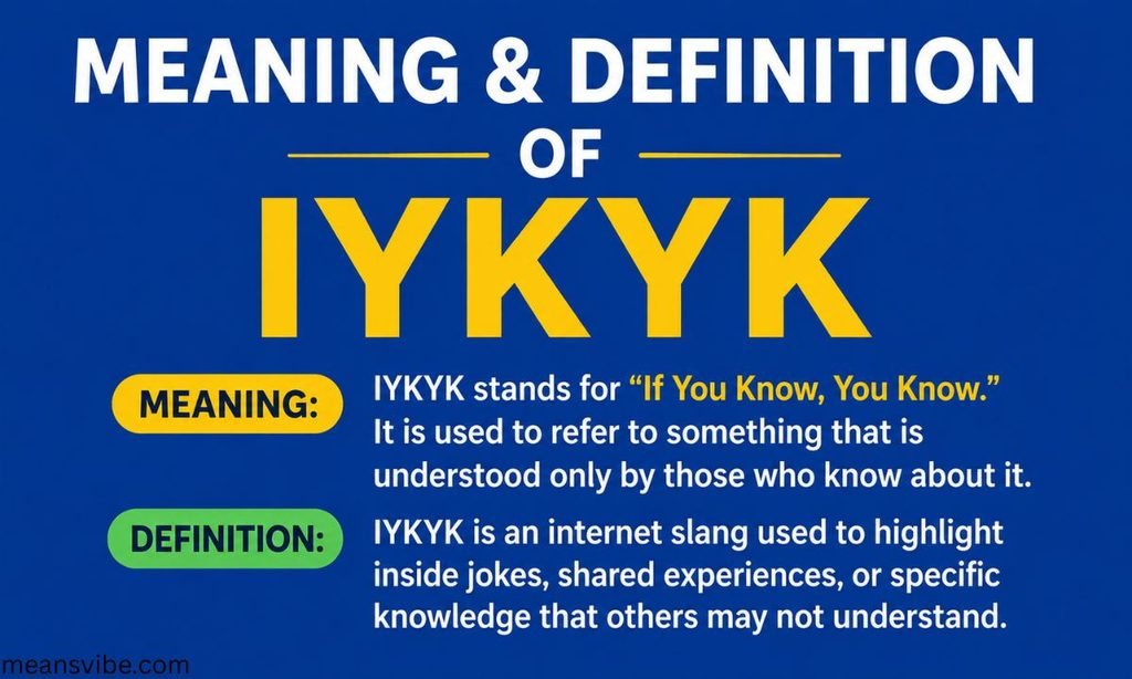 Meaning & Definition of IYKYK