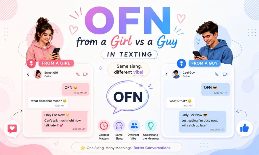 OFN from a Girl vs a Guy in Texting