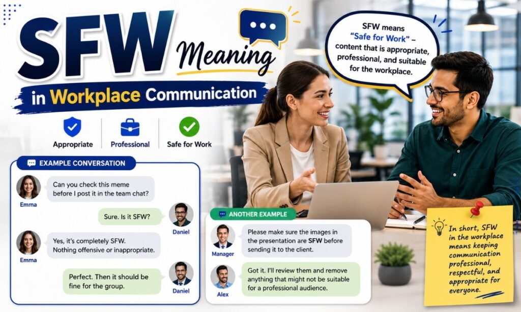 SFW Meaning in Workplace Communication