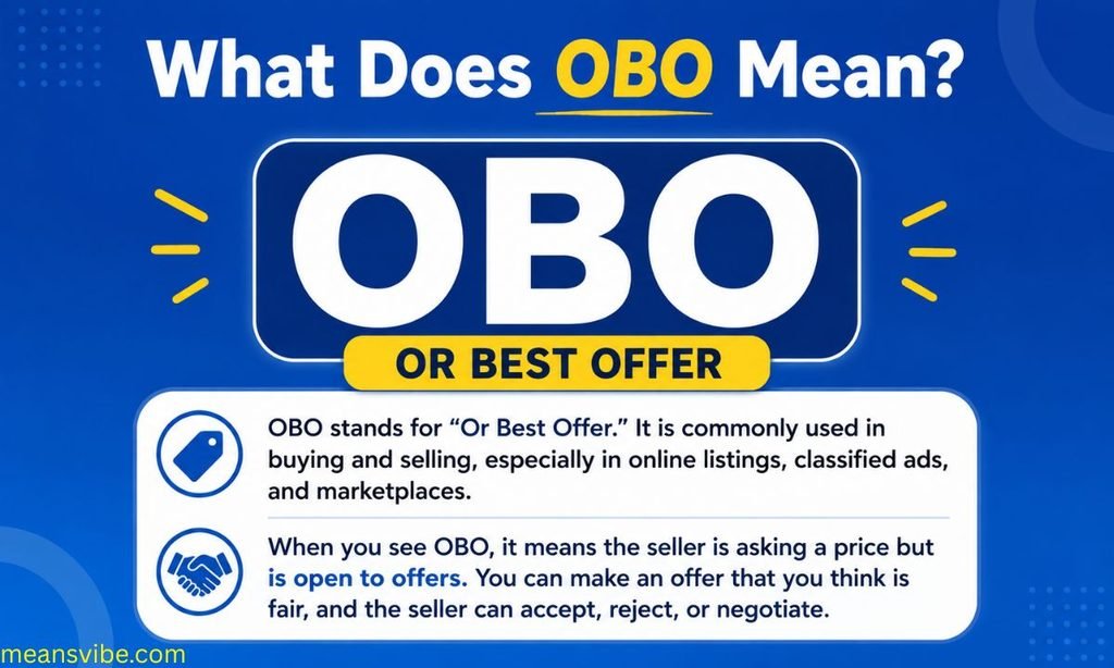 What Does OBO Mean?