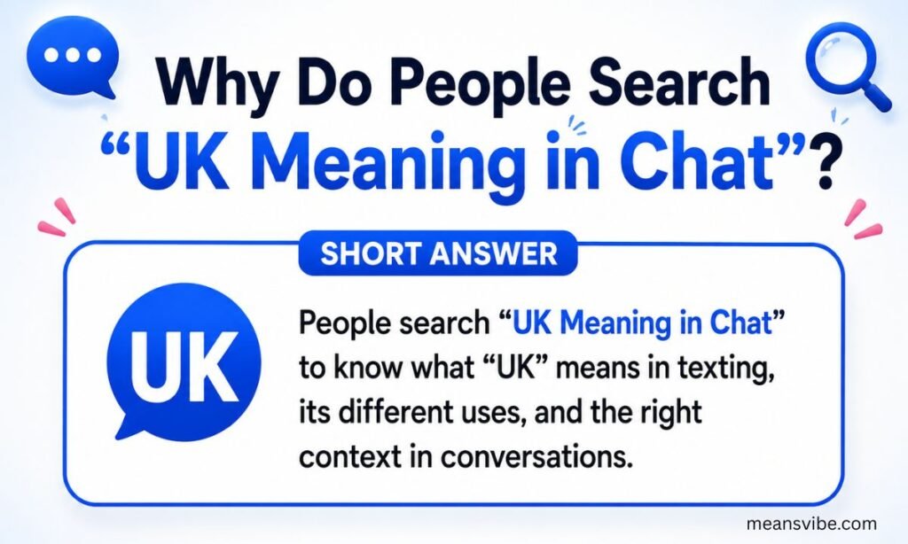 Why Do People Search "UK Meaning in Chat"?