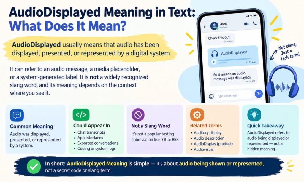AudioDisplayed Meaning in Text What Does It Mean