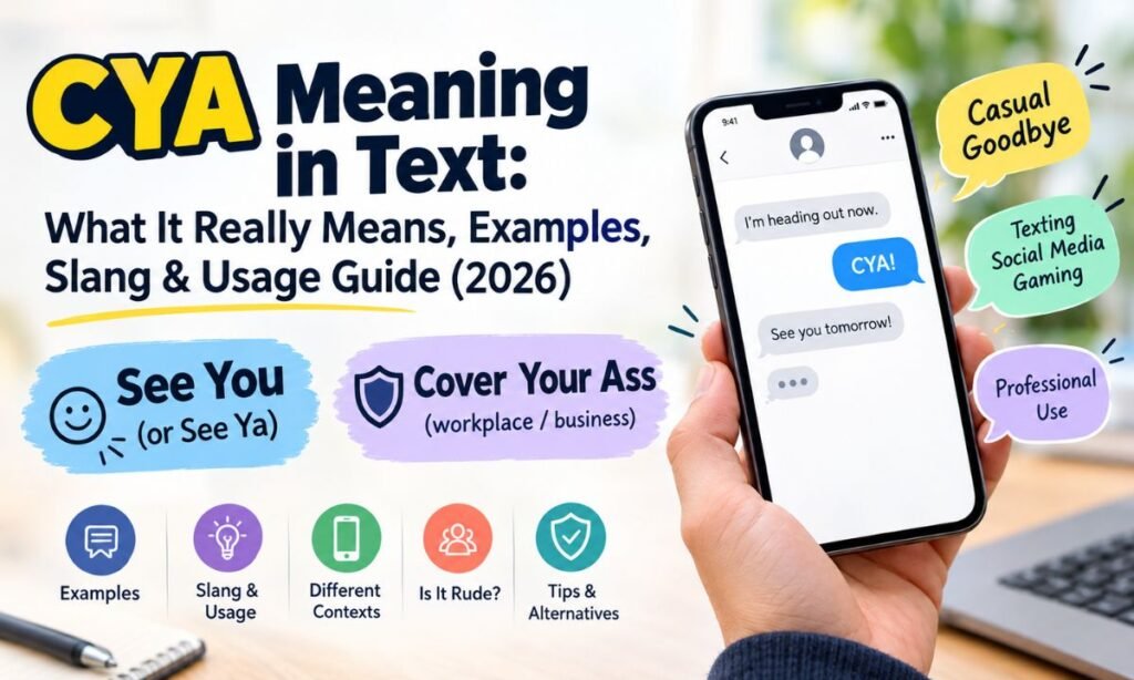 CYA Meaning in Text What It Really Means, Examples, Slang & Usage Guide (2026)