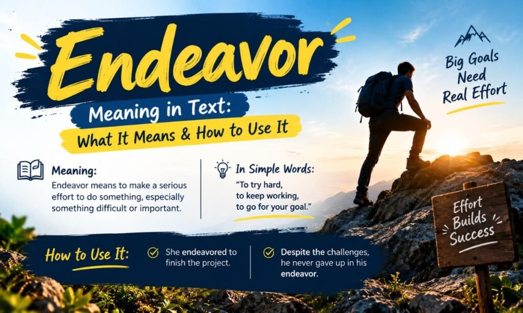 Endeavor Meaning in Text What It Means & How to Use It
